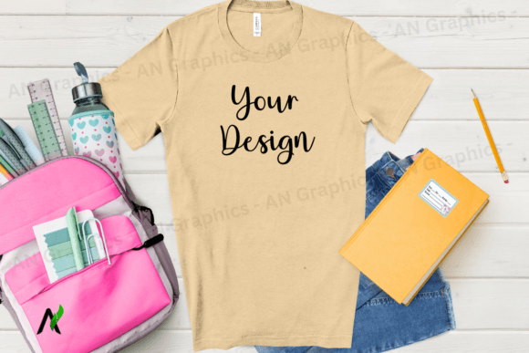 Back to School Bella Canvas Mockup 033 & 3001 Unisex Digital Download: A Designer’s Essential Tool