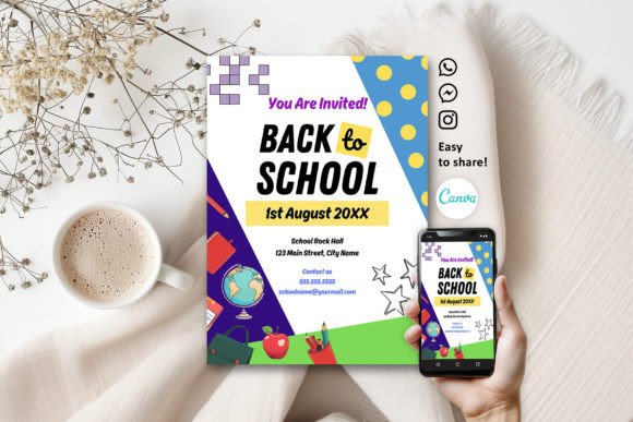 Back to School Modern Invitation: A Versatile Design Tool for Creative and Practical Use