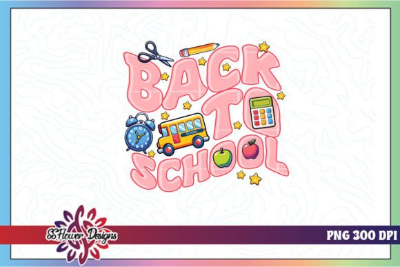 Back to School Pink Retro PNG: A Versatile Design Asset for Creative Projects