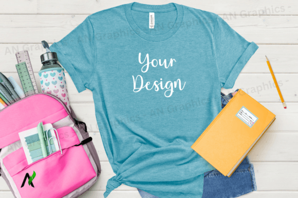 Mastering T-Shirt Design with the Back to School Bell Canvas Mockup - 024